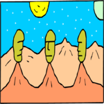 Alien Landscape 19 Clip Art