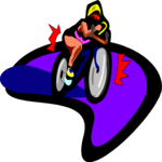 Cyclist 13 Clip Art