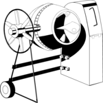 Cement Mixer 2 Clip Art