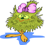 Troll with Bow Clip Art
