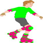 In-Line Skating 15 Clip Art