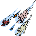 Raining Cats & Dogs 3 Clip Art