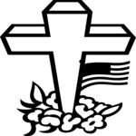 Cross & Flag 2 Clip Art