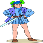 Man with Sword 15 Clip Art