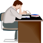 Man Under Stress 4 Clip Art