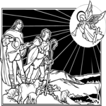 Shepherds & Angel Clip Art