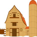 Barn & Silo 5 Clip Art