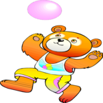 Bear Playing Ball Clip Art