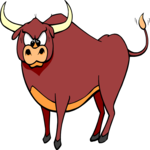 Bull - Crosseyed 1 Clip Art