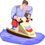 Jet Skiing 16 Clip Art