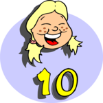 Kids 10th Birthday 2 Clip Art