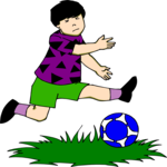 Boy with Ball 08 Clip Art