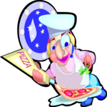 Pizza Chef - Astronaut Clip Art