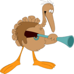 Turkey with Musket Clip Art