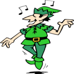 Elf Dancing Clip Art