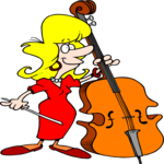 Bass Player 02 Clip Art