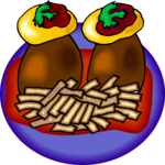 Eggplant - Stuffed Clip Art