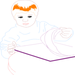 Child Reading Clip Art