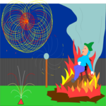 Fireworks Show 1 Clip Art