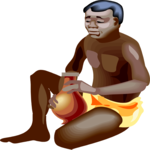 Man with Jug (2) Clip Art