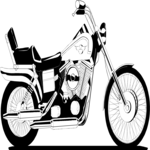 Motorcycle - Harley 1 Clip Art
