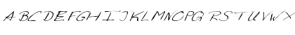 FZ HAND 24 MANGLED ITALIC Normal Font