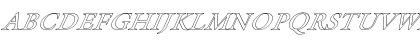 FZ ROMAN 25 HOLLOW ITALIC Normal Font