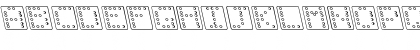 Domino square kursiv omrids Regular Font