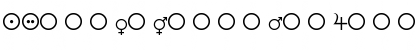 Female and Male Symbols Regular Font