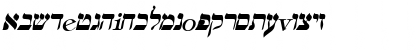 Hebrew Italic Font