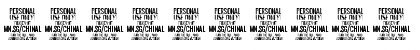 Chinal Bold PERSONAL USE ONLY Regular Font