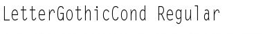 LetterGothicCond Regular Font