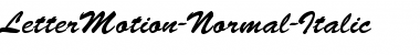 LetterMotion-Normal-Italic Regular Font