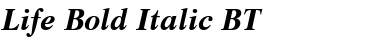 Life BT Bold Italic Font