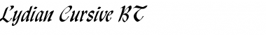 Lydian Csv BT Regular Font