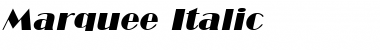 Marquee Italic Font