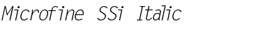 Microfine SSi Italic Font