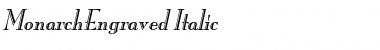 MonarchEngraved Italic Font