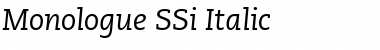 Monologue SSi Italic Font