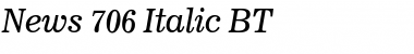 News706 BT Italic Font