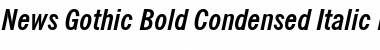 NewsGoth Cn BT Bold Italic Font