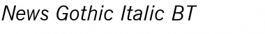 NewsGoth BT Italic Font