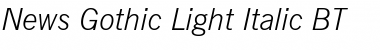 NewsGoth Lt BT Light Italic Font