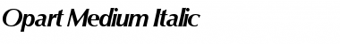 Opart-Medium Italic Regular Font