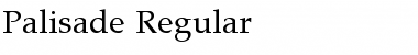 Palisade Regular Font