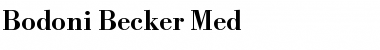 Bodoni Becker Med Regular Font