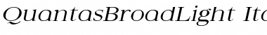QuantasBroadLight Italic Font