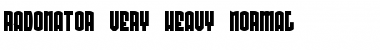 Radonator Very Heavy Normal Font