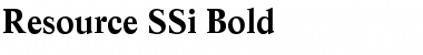 Resource SSi Bold Font