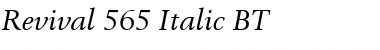 Revival565 BT Italic Font